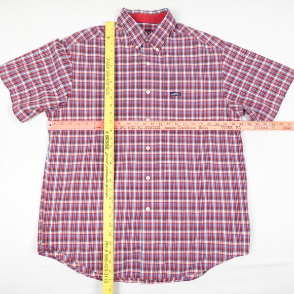 Vintage Chaps Ralph Lauren Short Sleeve Shirt Men's Large Casual Button Down - Picture 10 of 10